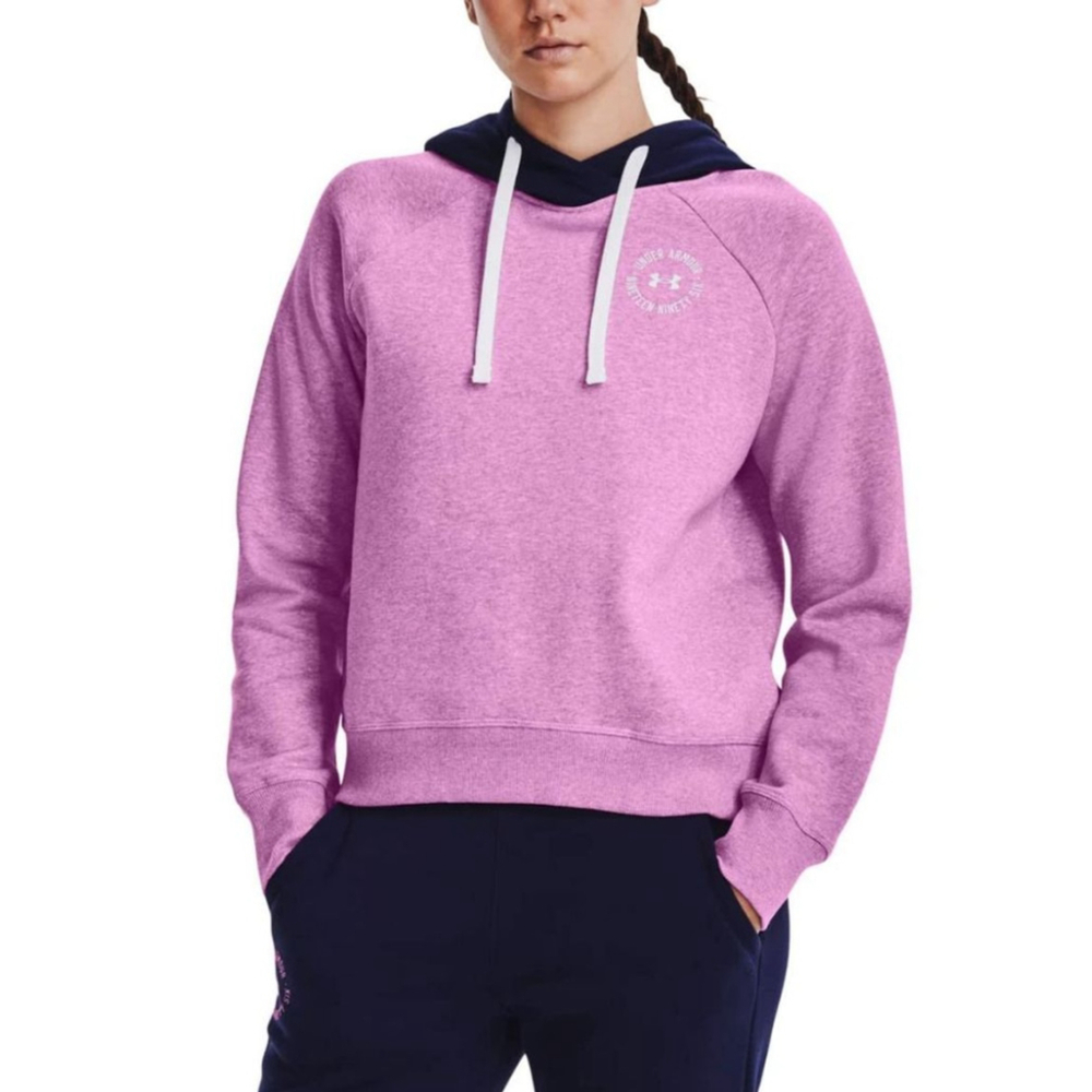 Women's Under Armour Pink Navy Hoodie SM
